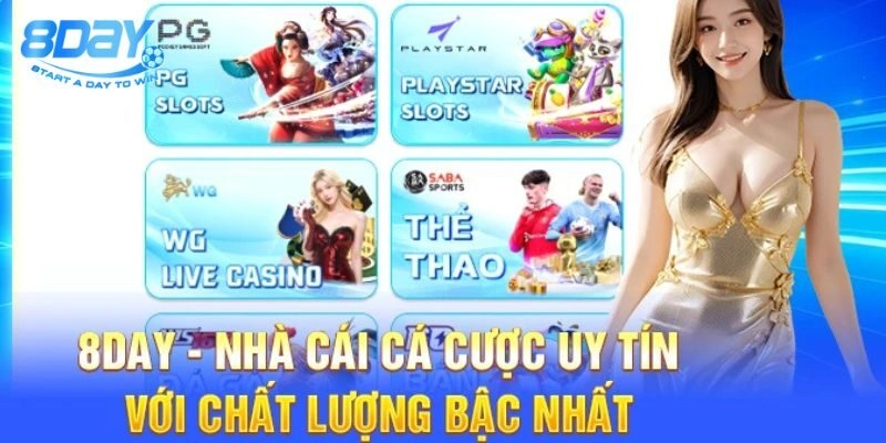 Giao diện nhà cái 8Day hiện đại